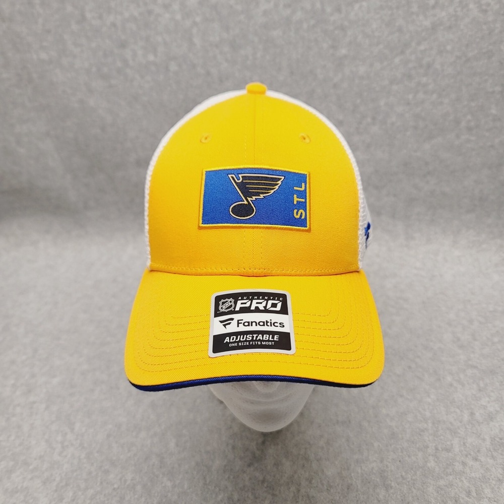 Fanatics Authentic Pro Rink St. Louis‎ Blues NHL Snapback Trucker Hat Cap Men's